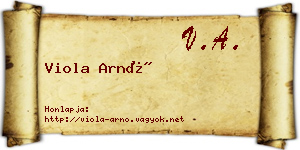 Viola Arnó névjegykártya